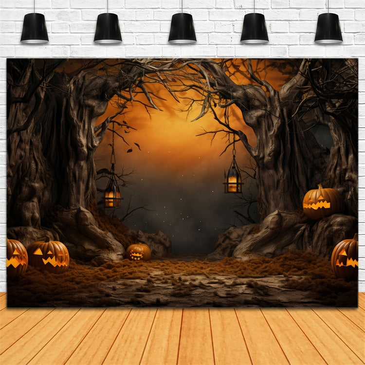 Halloween Toile de fond Lanternes de citrouille spooky BRP10-176