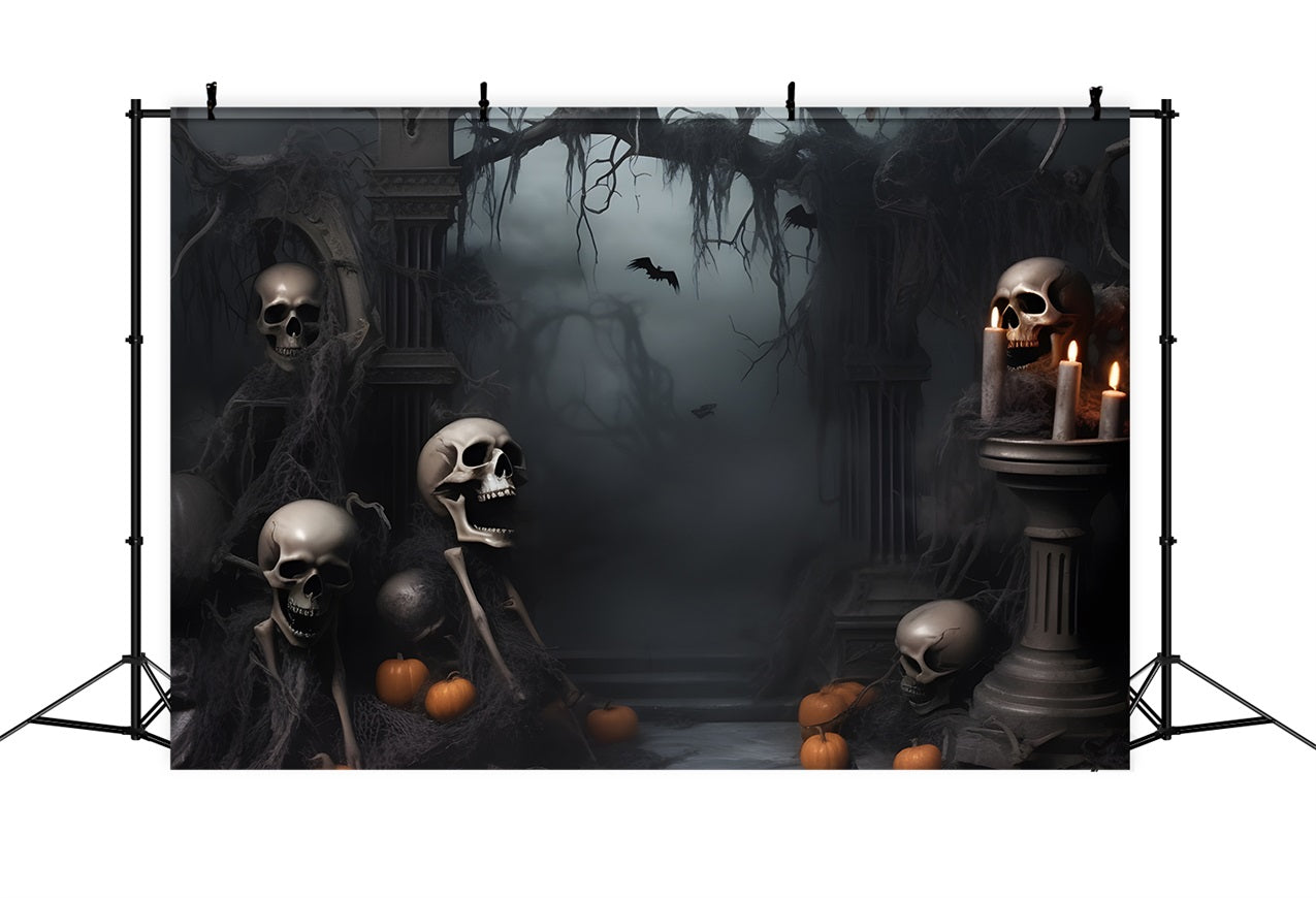 Halloween Toile de fond Photographie avec squelettes et citrouilles BRP10-230