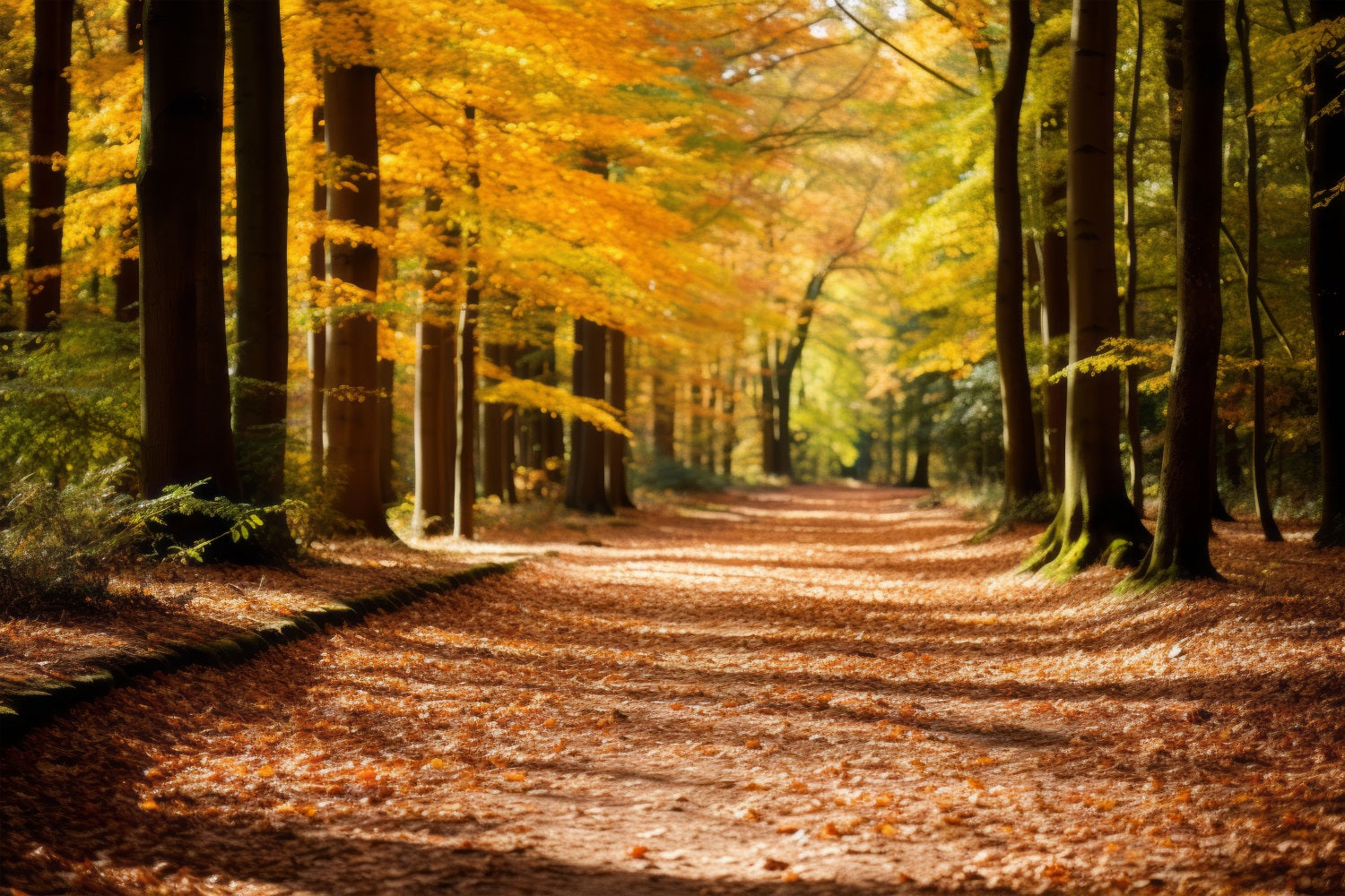 Automne Toile de Fond Forêt Parc Chemin Scénique BRP10-235