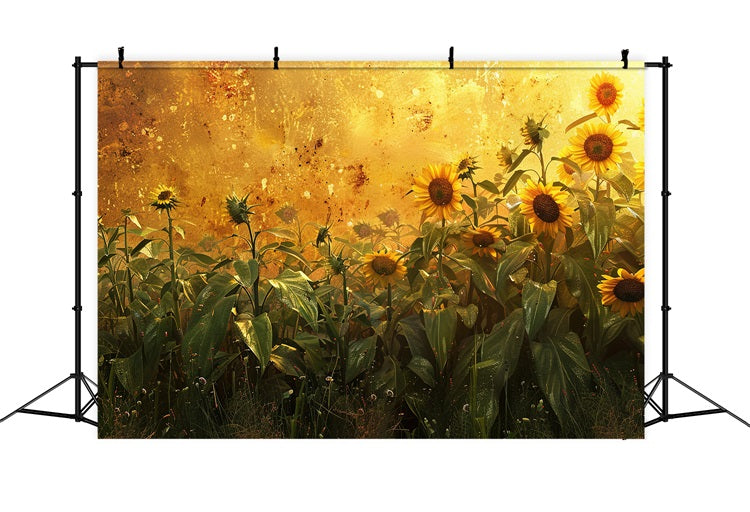 Automne Toile de Fond Tournesols Lumière Dorée BRP10-251