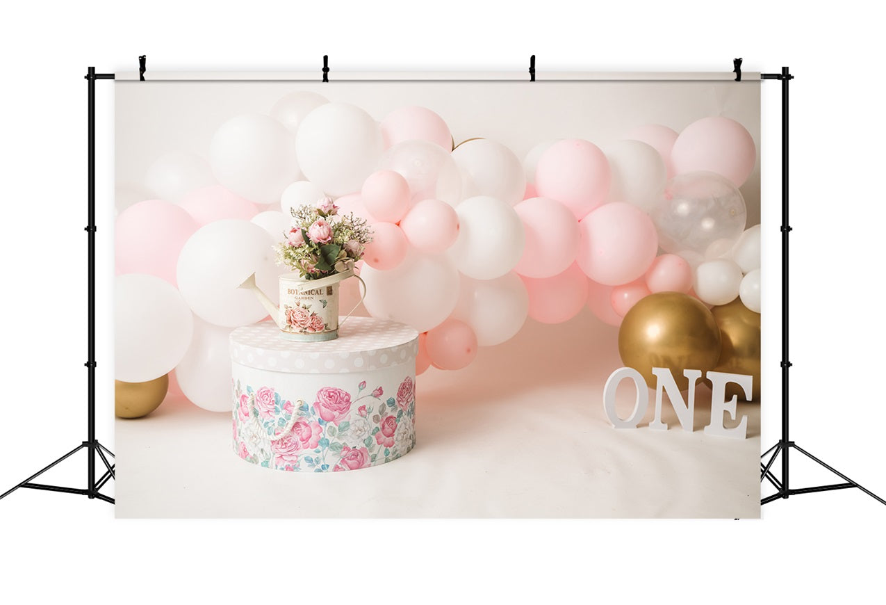 Toile de Fond Anniversaire 1er Arrosoir Ballon BRP10-358