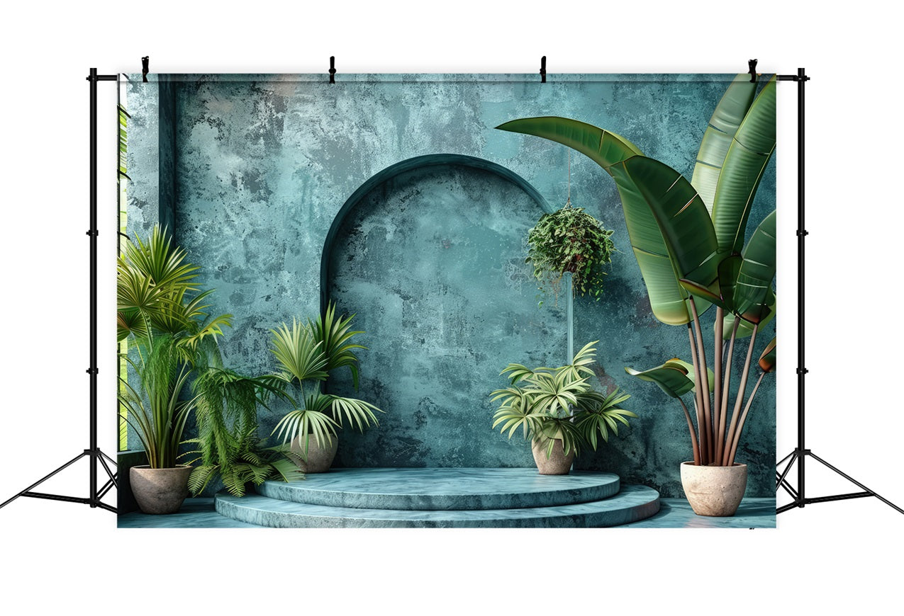 Toile De Fond Bohémien Décor Murale Arche Plantes Tropicales BRP10-611