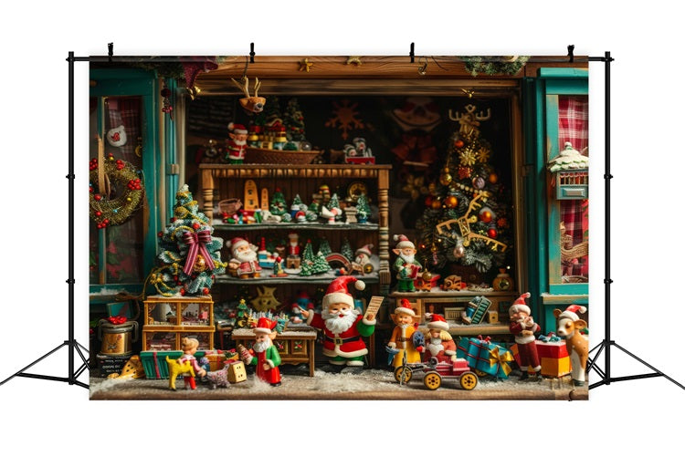 Toile de fond Atelier Du Père Noël Village Miniature BRP11-131