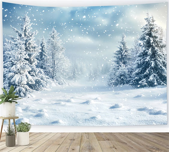 Toile de fond Hiver Idées Flocons Moelleux BRP11-18