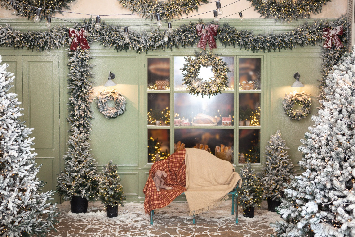Toile de fond de Noël Arbre Couverture Écossaise BRP11-200