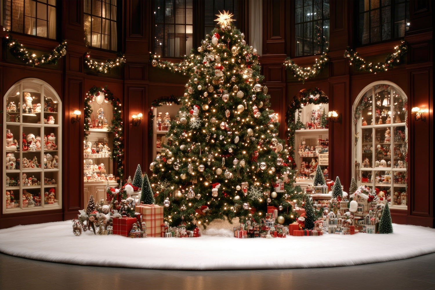 Toile de fond de Noël Arbre Célébration Somptueuse BRP11-204