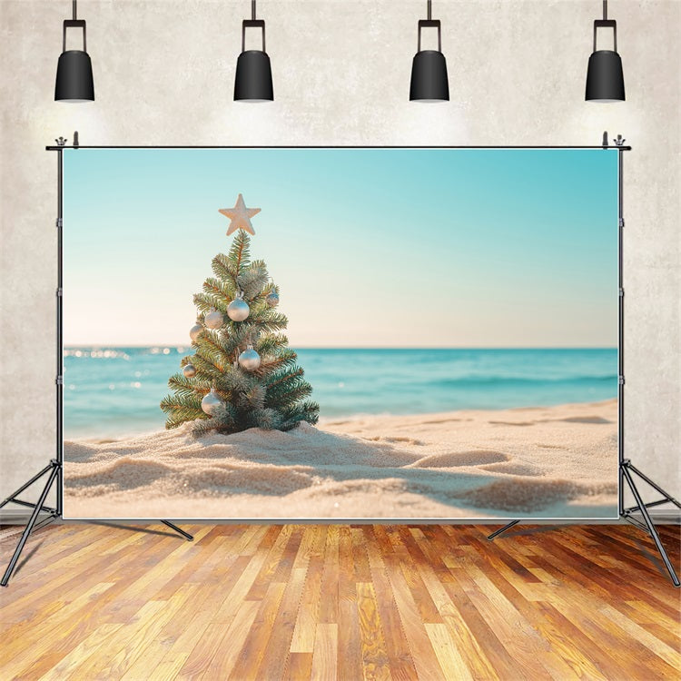 Toile de fond de Noël Mini-Arbre Ornement Bord de Mer BRP11-230