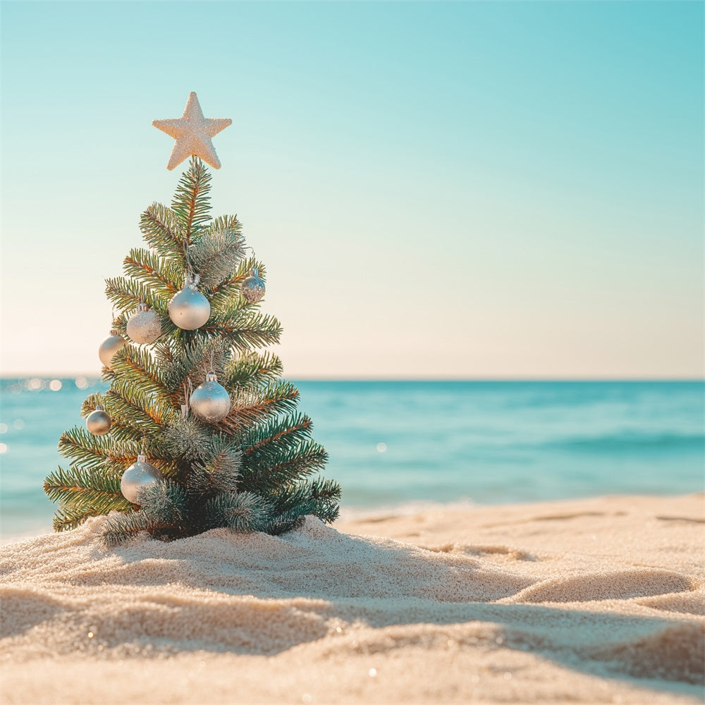Toile de fond de Noël Mini-Arbre Ornement Bord de Mer BRP11-230