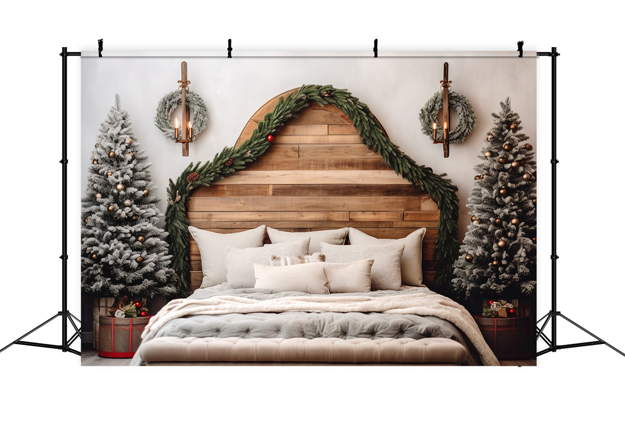 Toile de fond de Noël Chambre Arbres Décor Tête de Lit BRP11-250