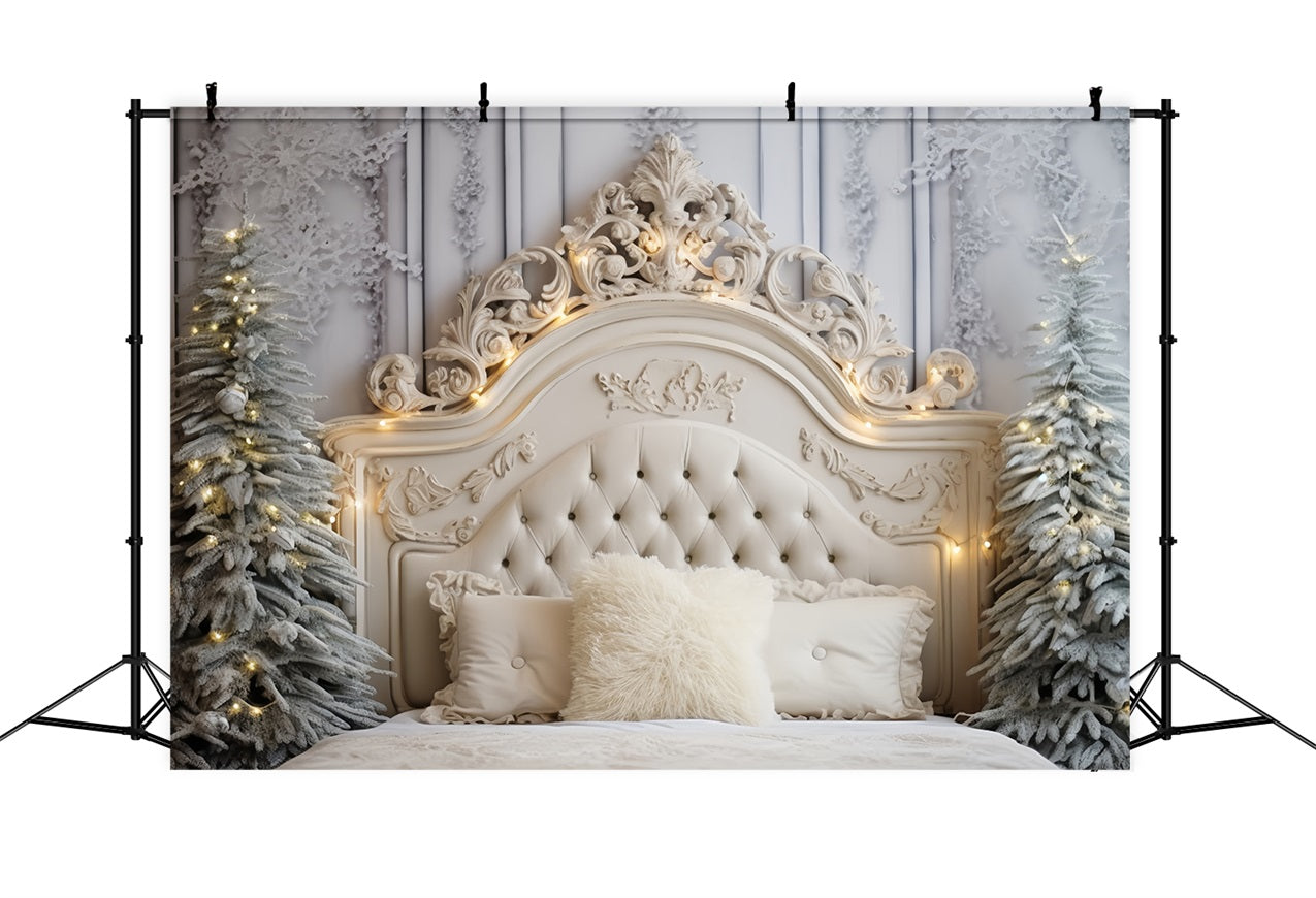 Toile de fond de Noël Chambre Blanche Touche Hivernale BRP11-253