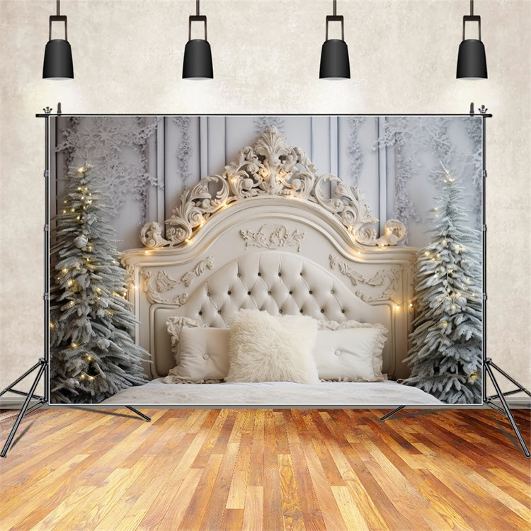 Toile de fond de Noël Chambre Blanche Touche Hivernale BRP11-253
