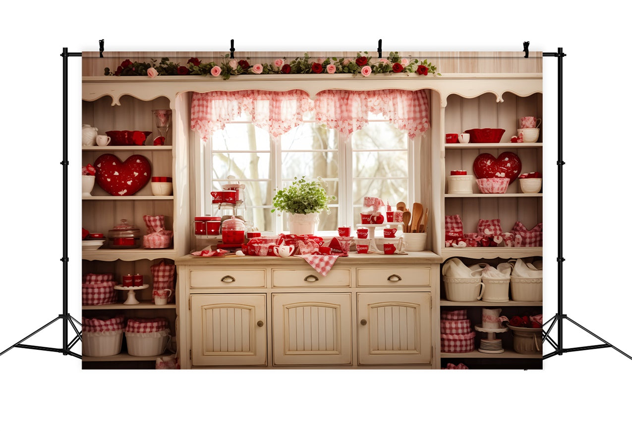 Toile de Fond Saint-Valentin Cuisine Romantique Roses BRP11-284