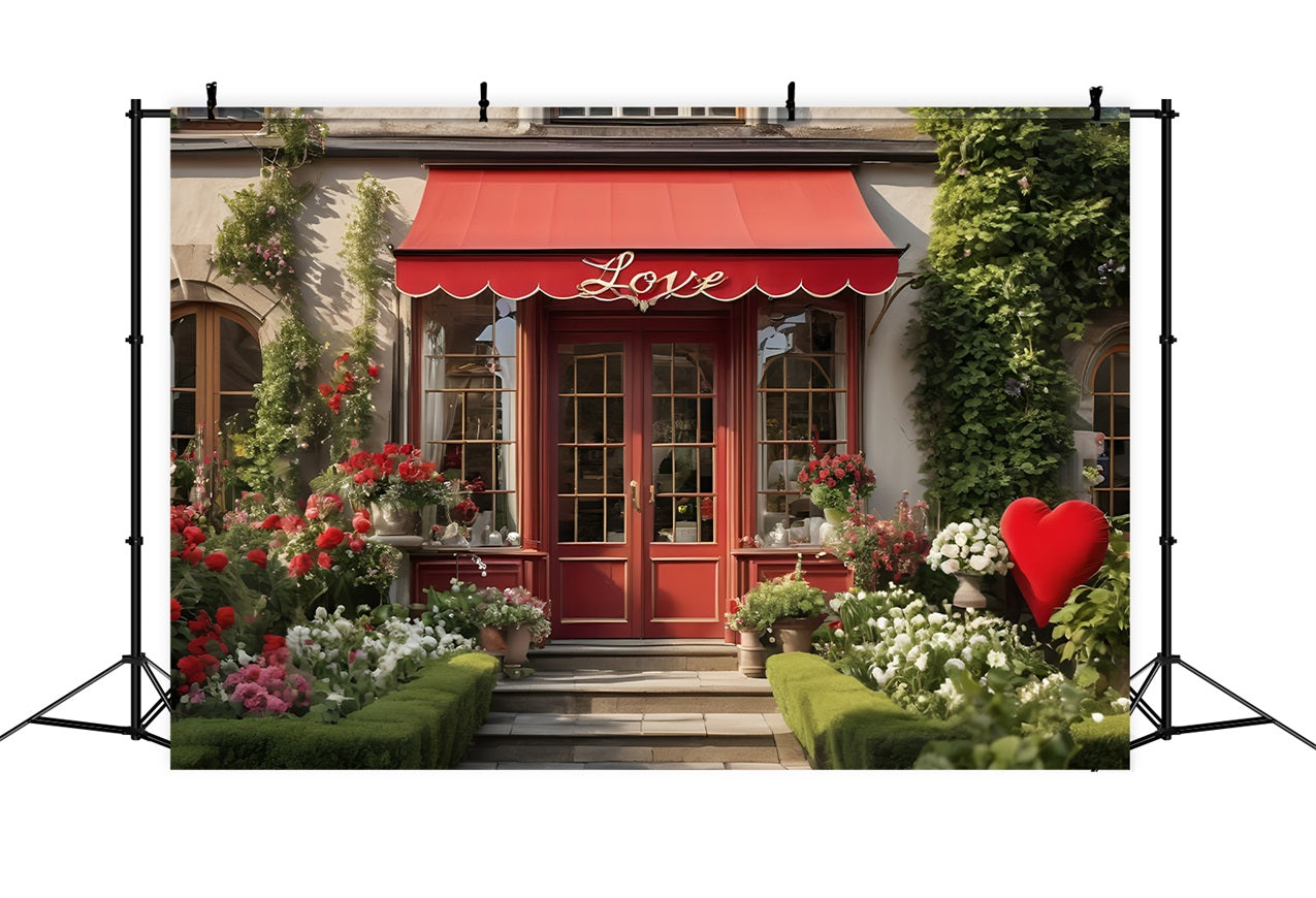 Toile de fond Saint-Valentin Jardin Amour Boutique Photographie BRP11-376