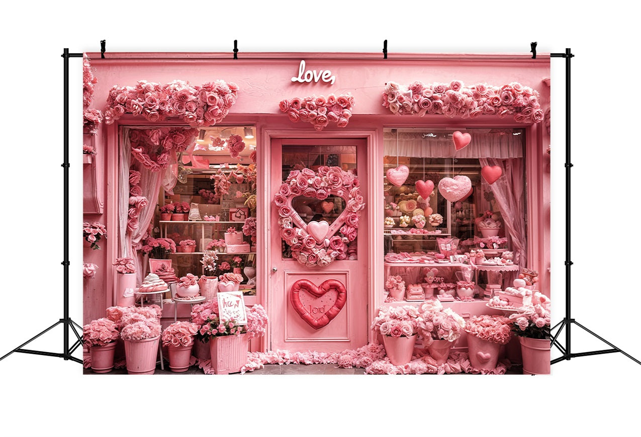 Toile de fond Saint-Valentin Idées Boutique Fleurs Couronne BRP11-381