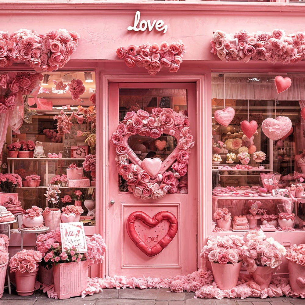 Toile de fond Saint-Valentin Idées Boutique Fleurs Couronne BRP11-381