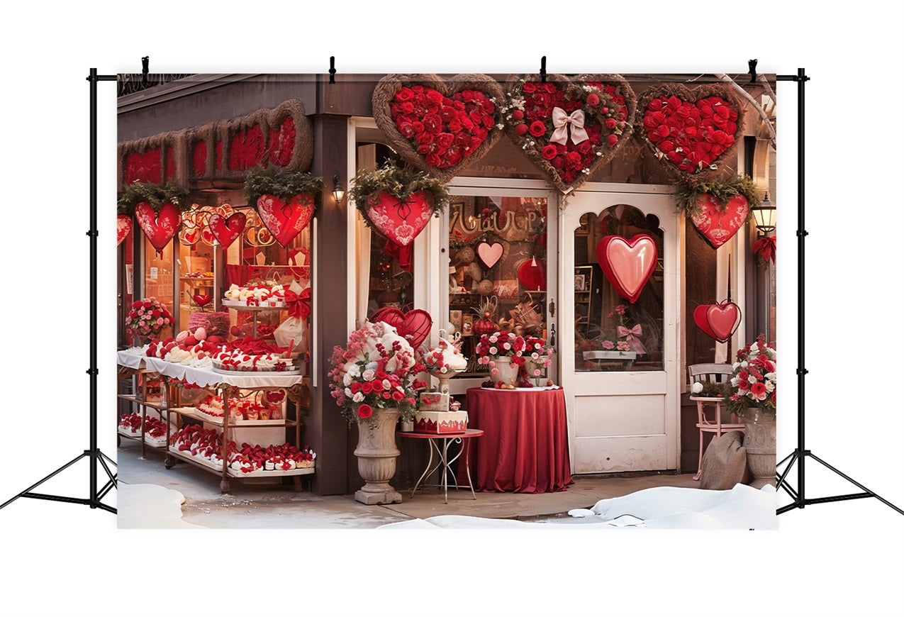 Toile de fond Saint-Valentin Fenêtre Inspirée de l'Amour Cœur BRP11-382