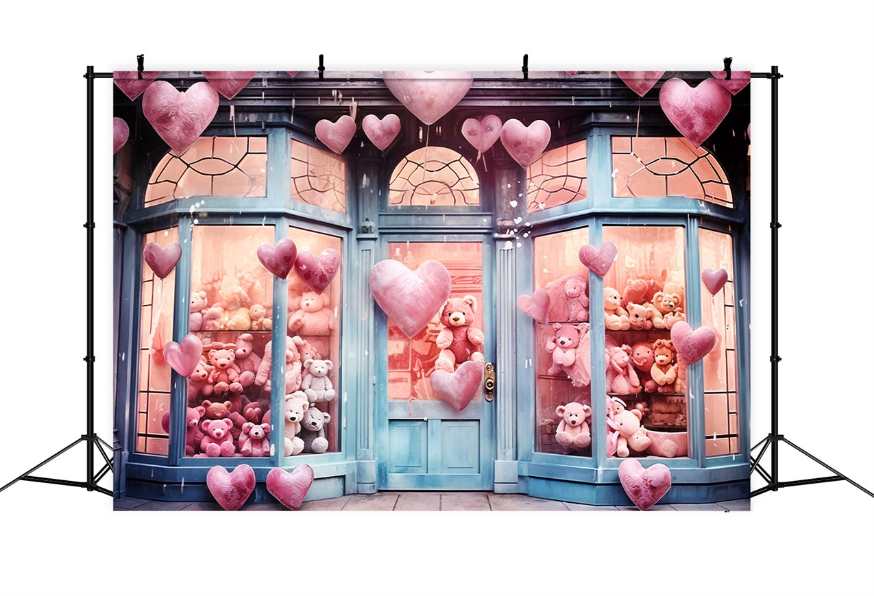 Toile de fond Saint-Valentin Photographie Cœurs Ballons Ours Amour BRP11-388