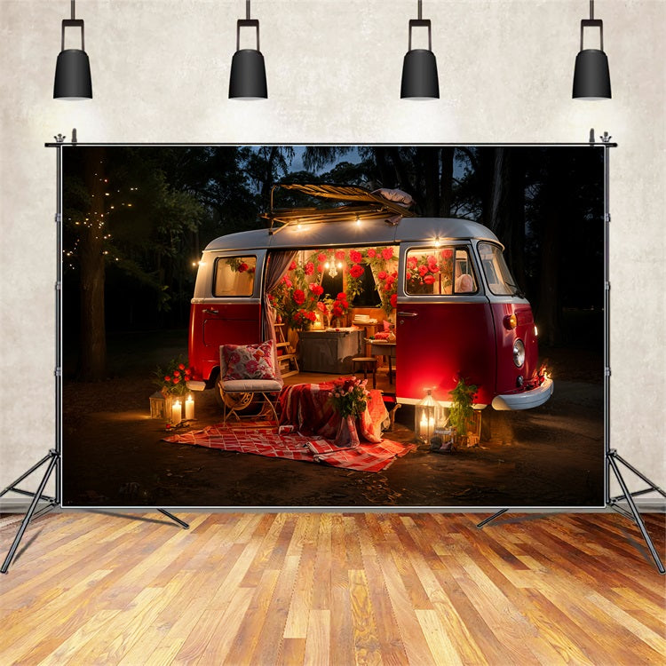 Toile de fond Saint-Valentin Idées Pique-Nique Camion Rouge BRP11-410