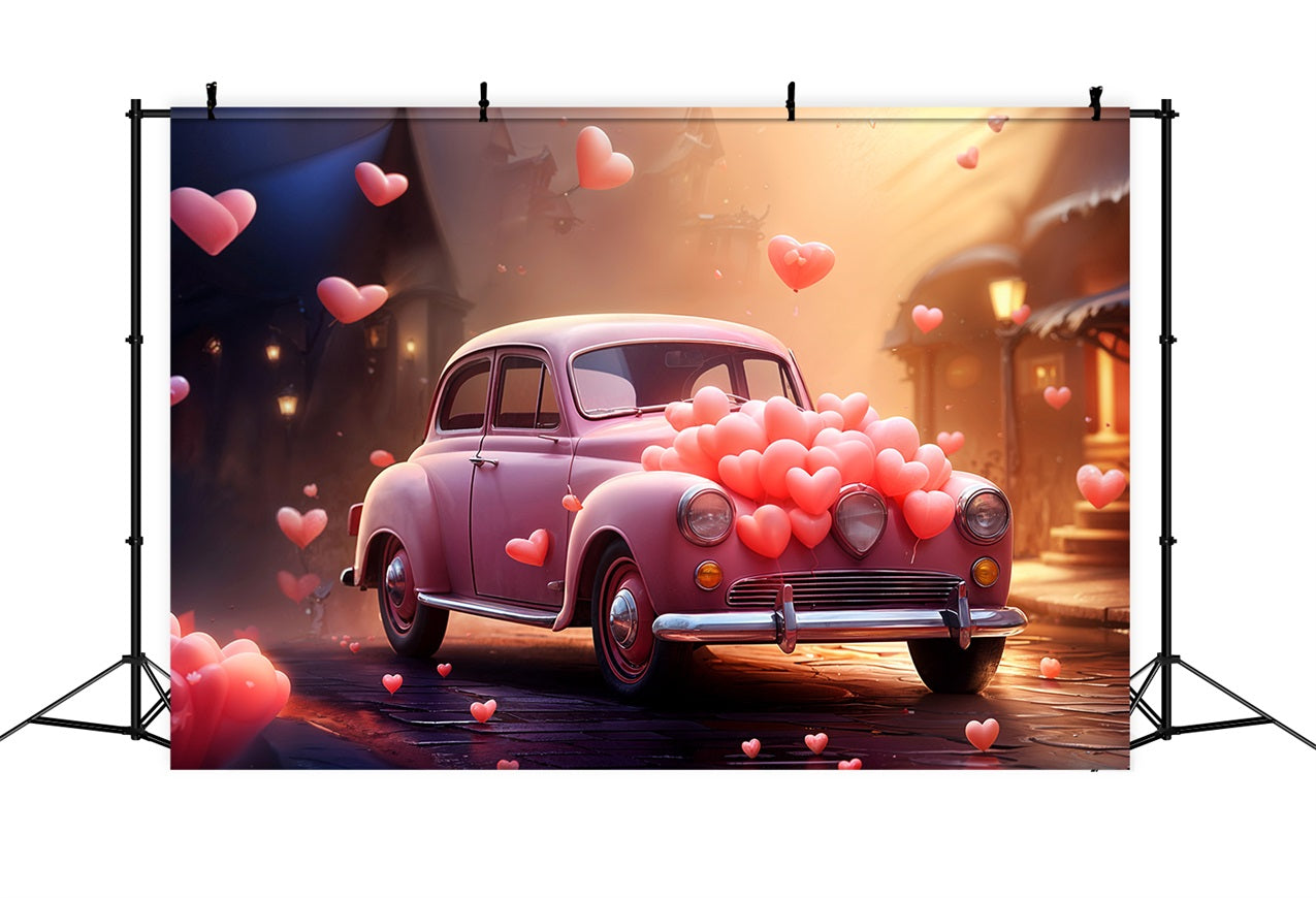 Toile de fond Saint-Valentin Camion Ballons Cœur BRP11-414