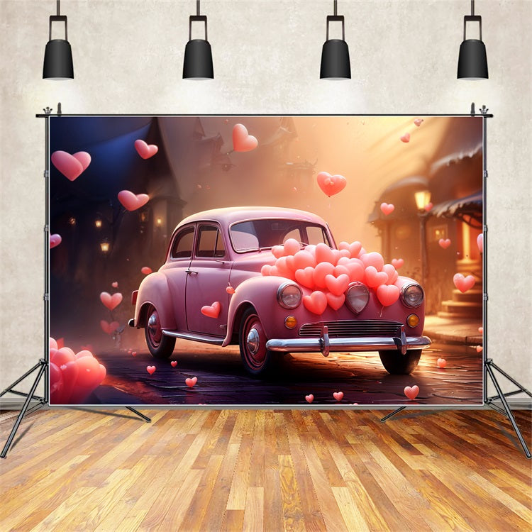 Toile de fond Saint-Valentin Camion Ballons Cœur BRP11-414