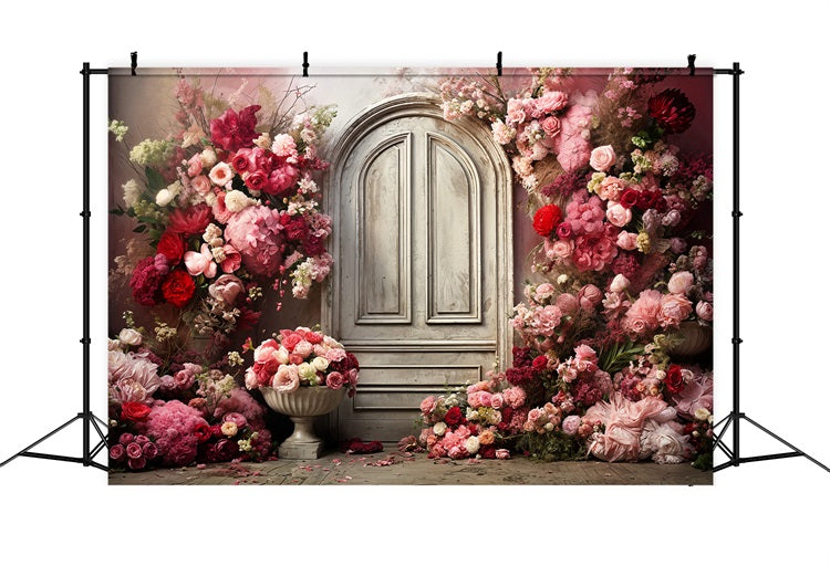 Toile de fond Saint-Valentin Arche Florale Roses BRP11-435