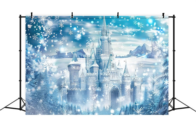 Toile de fond Hiver Château Enneigé BRP11-51