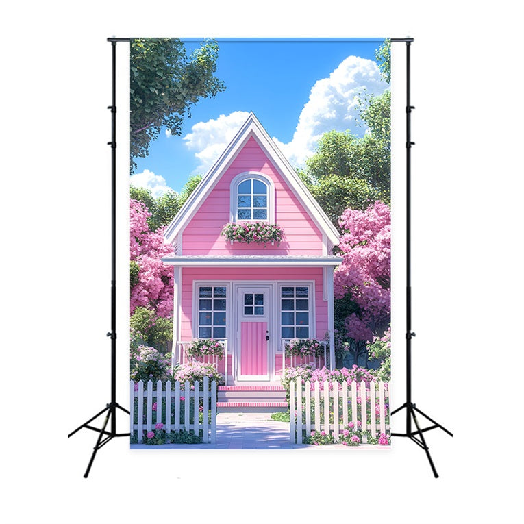 Toile de fond Printemps Fleurs Charmant Cottage Rose BRP11-540