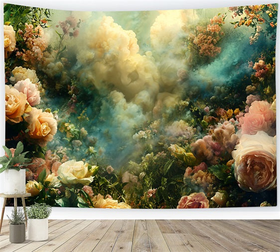 Toile de fond Photographie Vintage Fleurs Enveloppées Brouillard Doux BRP11-553