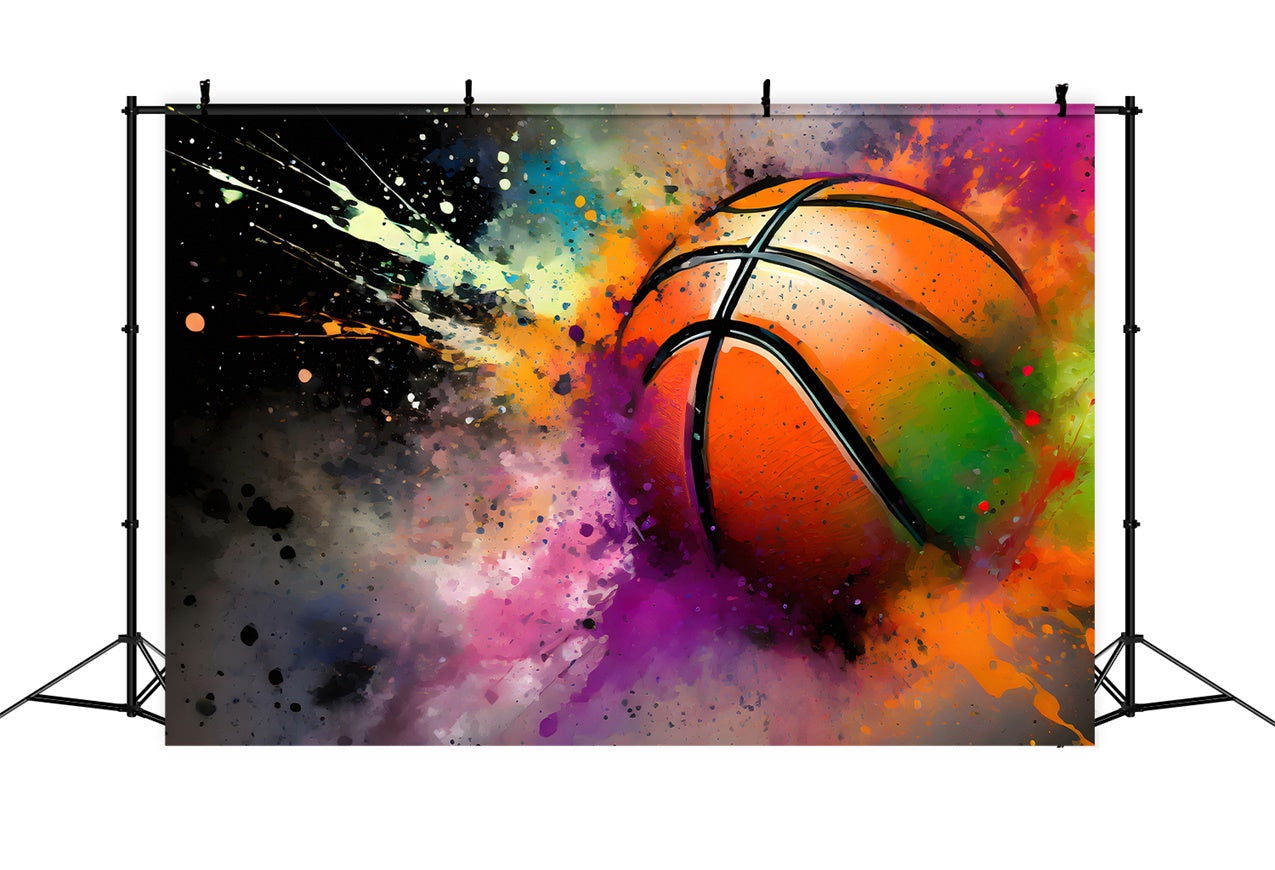 Toile de fond Graffiti Splash Art Basketball Vif BRP12-131