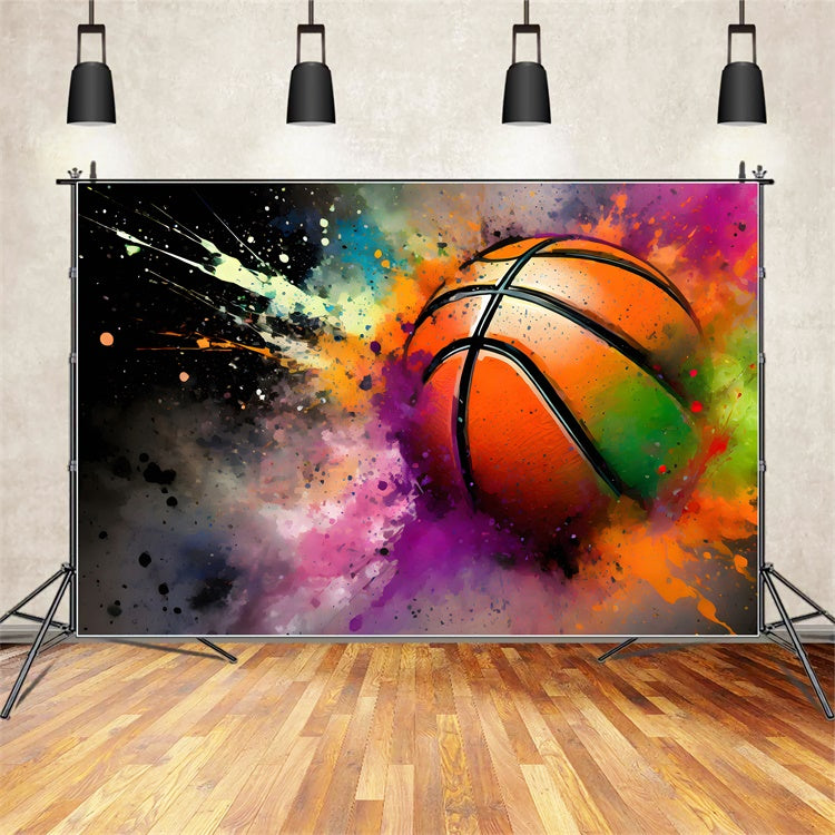 Toile de fond Graffiti Splash Art Basketball Vif BRP12-131