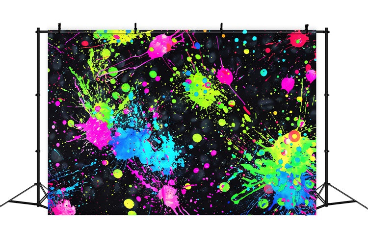 Toile de fond Graffiti Explosion Fluorescente Dynamique de Couleur BRP12-134