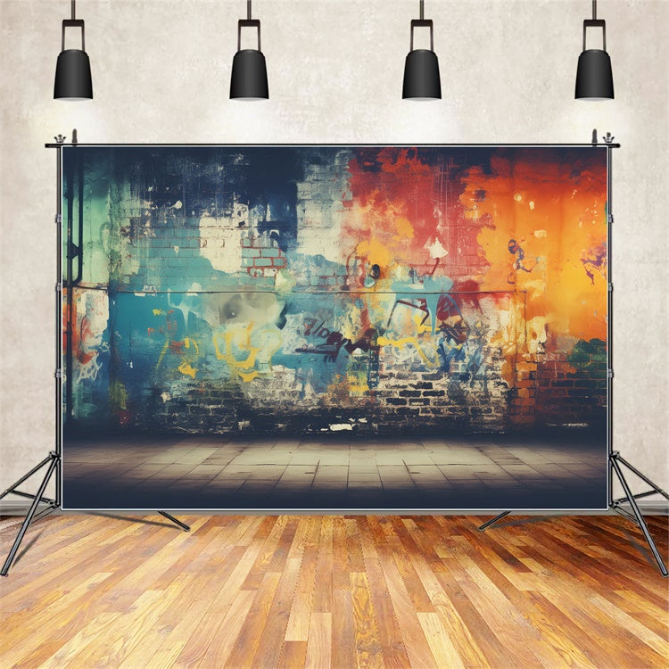 Toile de fond Graffiti Photographie Mur de Briques Design Moderne BRP12-144