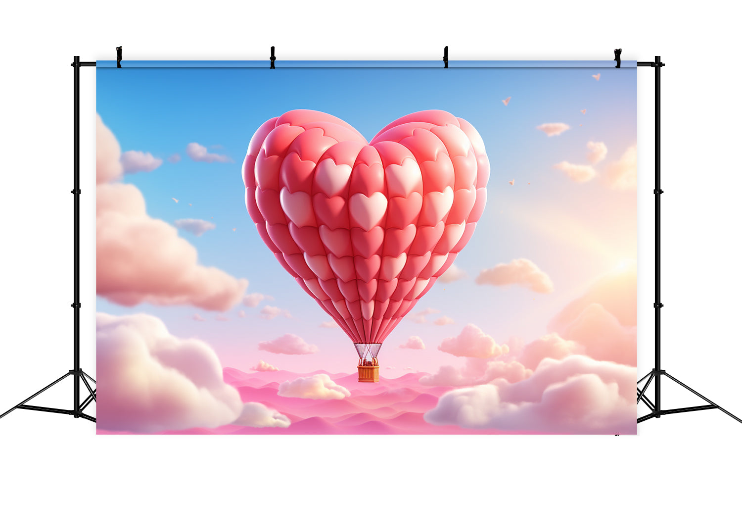 Toile de fond Photographie Saint-Valentin Ballon Volant Ciel BRP12-202