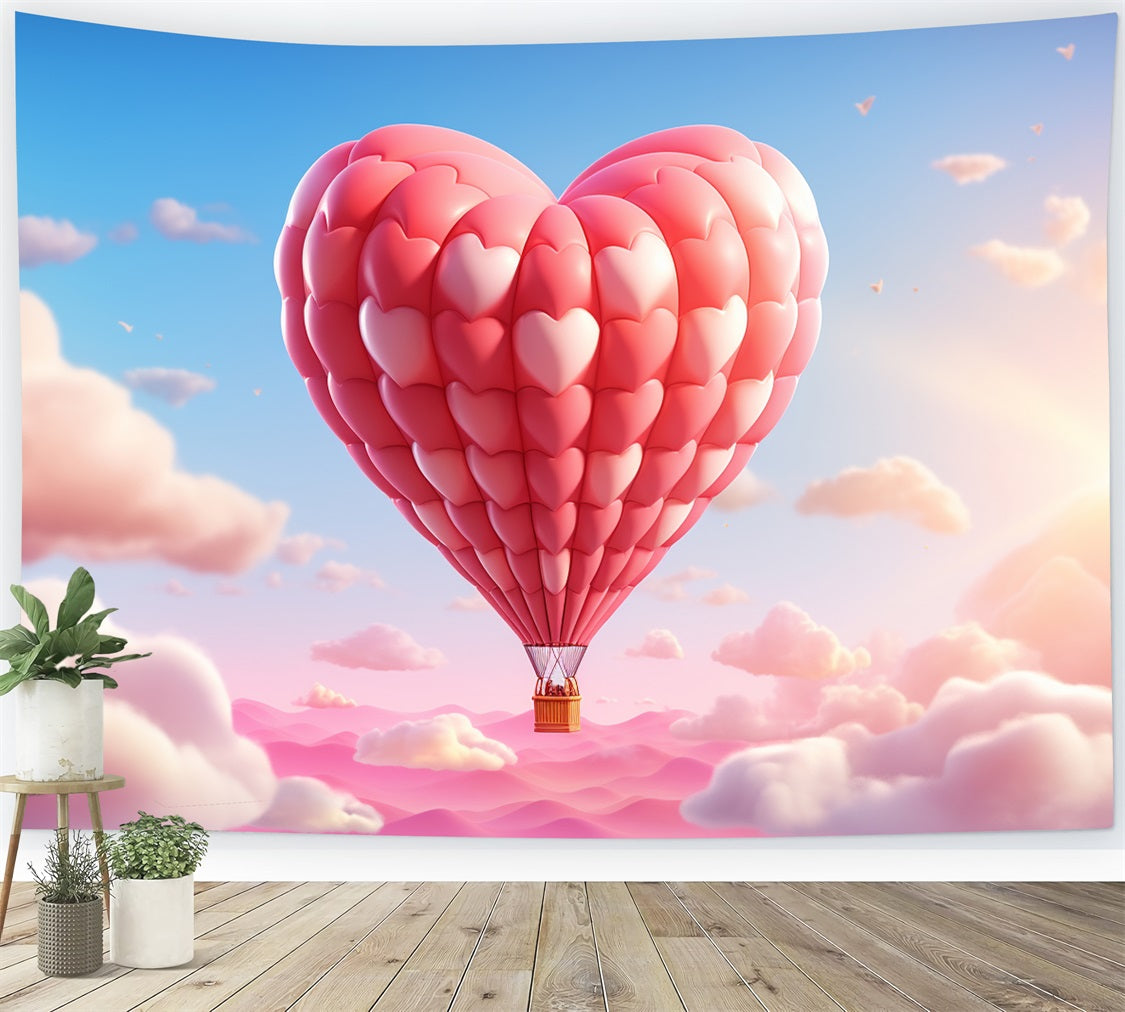Toile de fond Photographie Saint-Valentin Ballon Volant Ciel BRP12-202