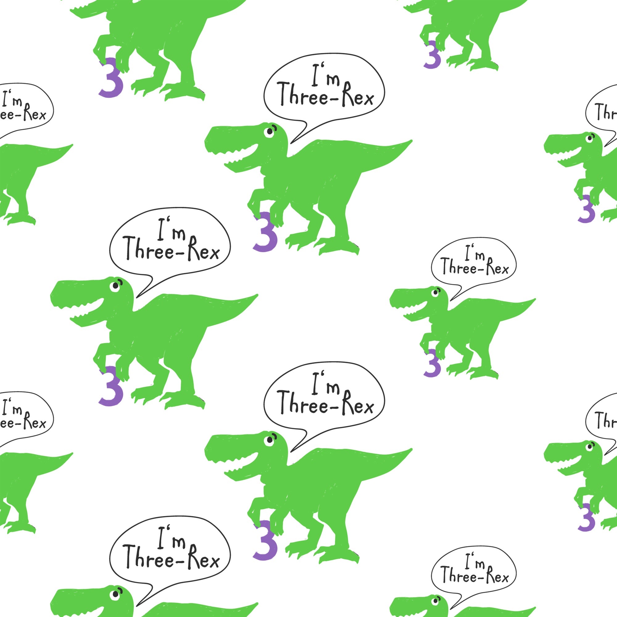 Toile de fond Anniversaire Personnalisé Dinosaure Motif Trois-Rex BRP12-296