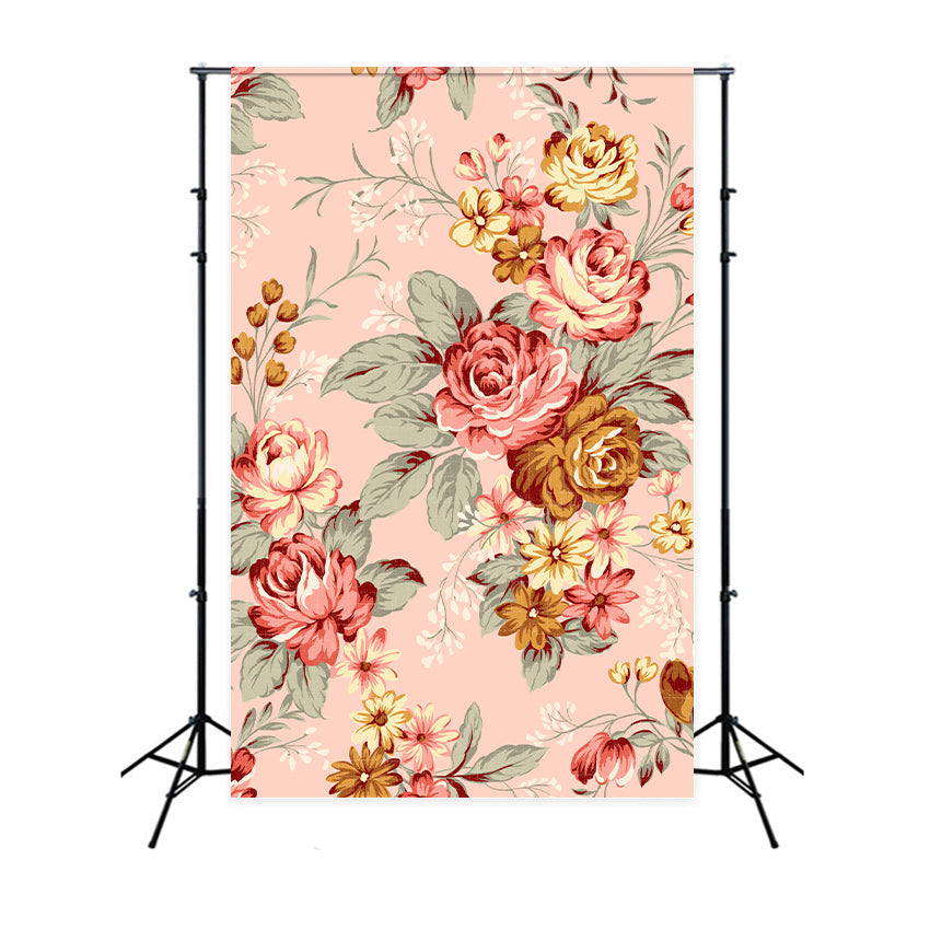 Toile de fond Maternité Séance Photo Décor Floral Vintage BRP12-33