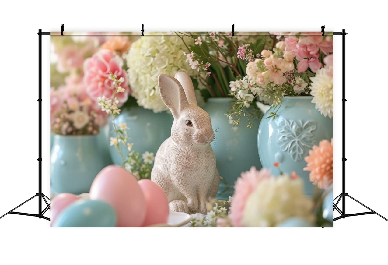 Fond Photo Pâques Scène Lapin Floral BRP12-423