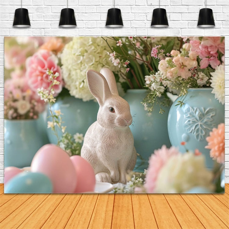 Fond Photo Pâques Scène Lapin Floral BRP12-423