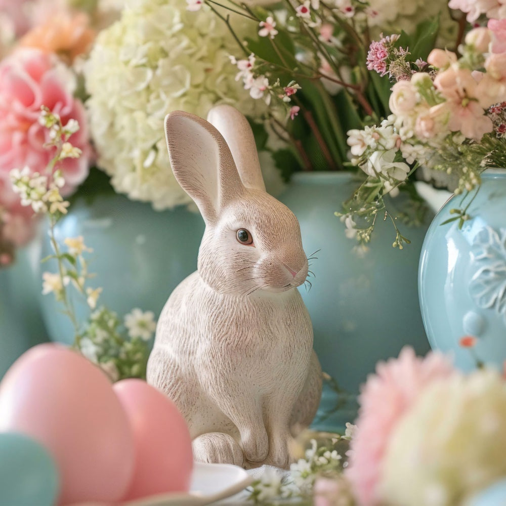 Fond Photo Pâques Scène Lapin Floral BRP12-423