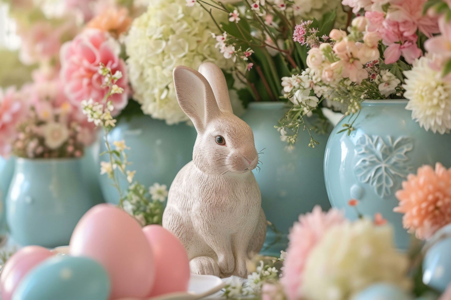 Fond Photo Pâques Scène Lapin Floral BRP12-423