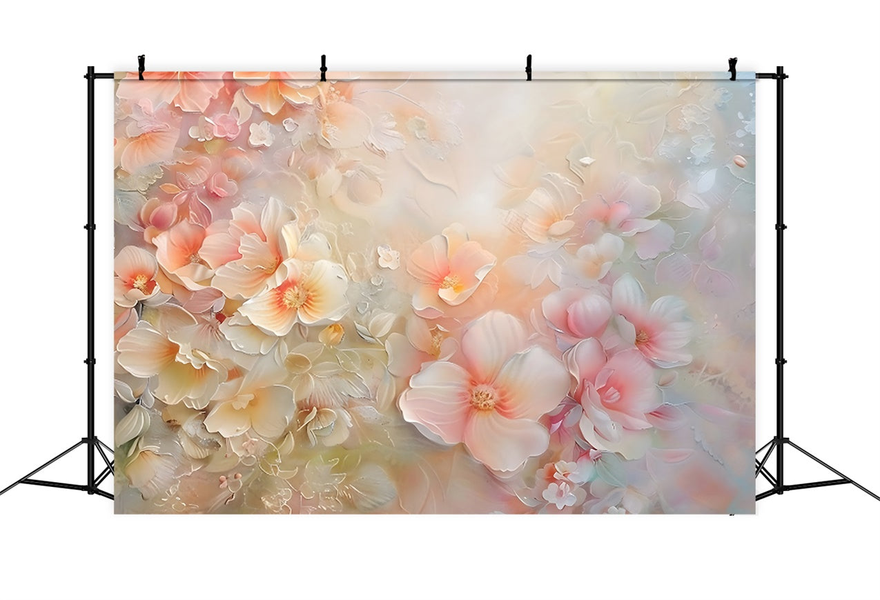 Fond Photo Fleuri Pétales de Fleurs Pastel Rêve BRP12-537