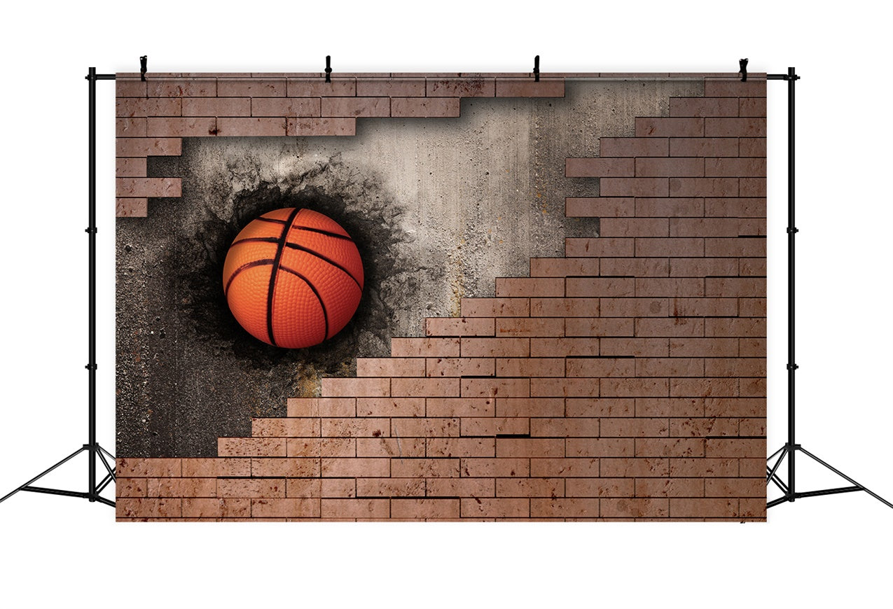 Toile de fond Sport Mur Explosif Jeu Basketball Photographie BRP12-575