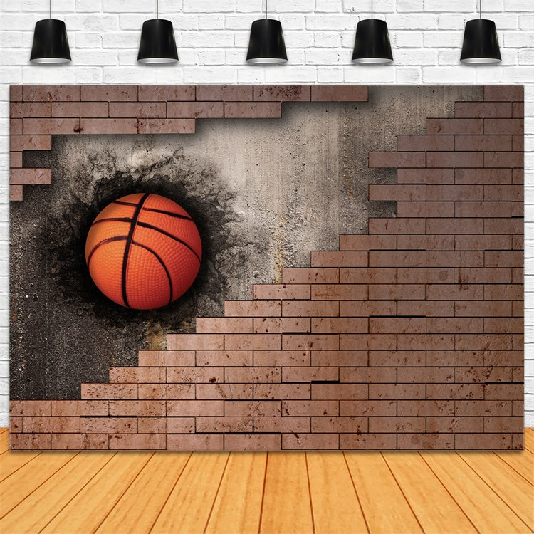 Toile de fond Sport Mur Explosif Jeu Basketball Photographie BRP12-575