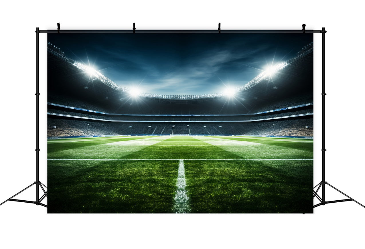 Toile de fond Sport Photographie Terrain Football Lumières BRP12-584