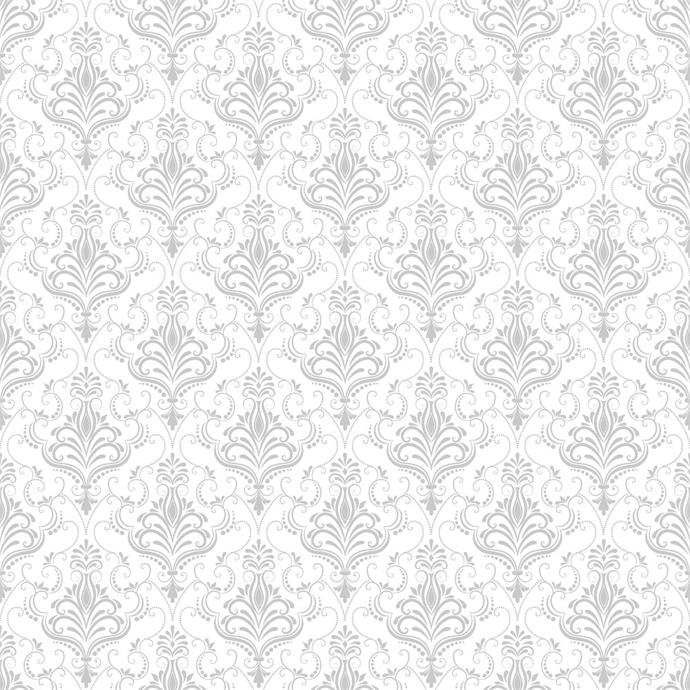 Toile de fond Photographie Damassé Gris Clair Floral Orné BRP12-596