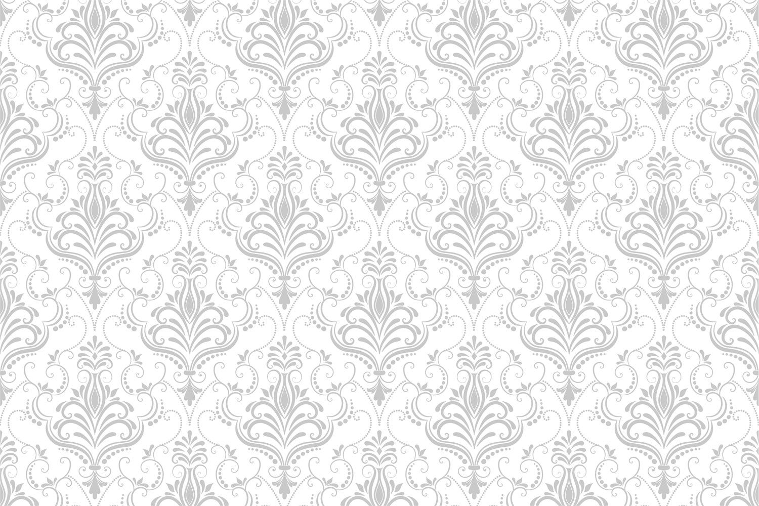 Toile de fond Photographie Damassé Gris Clair Floral Orné BRP12-596