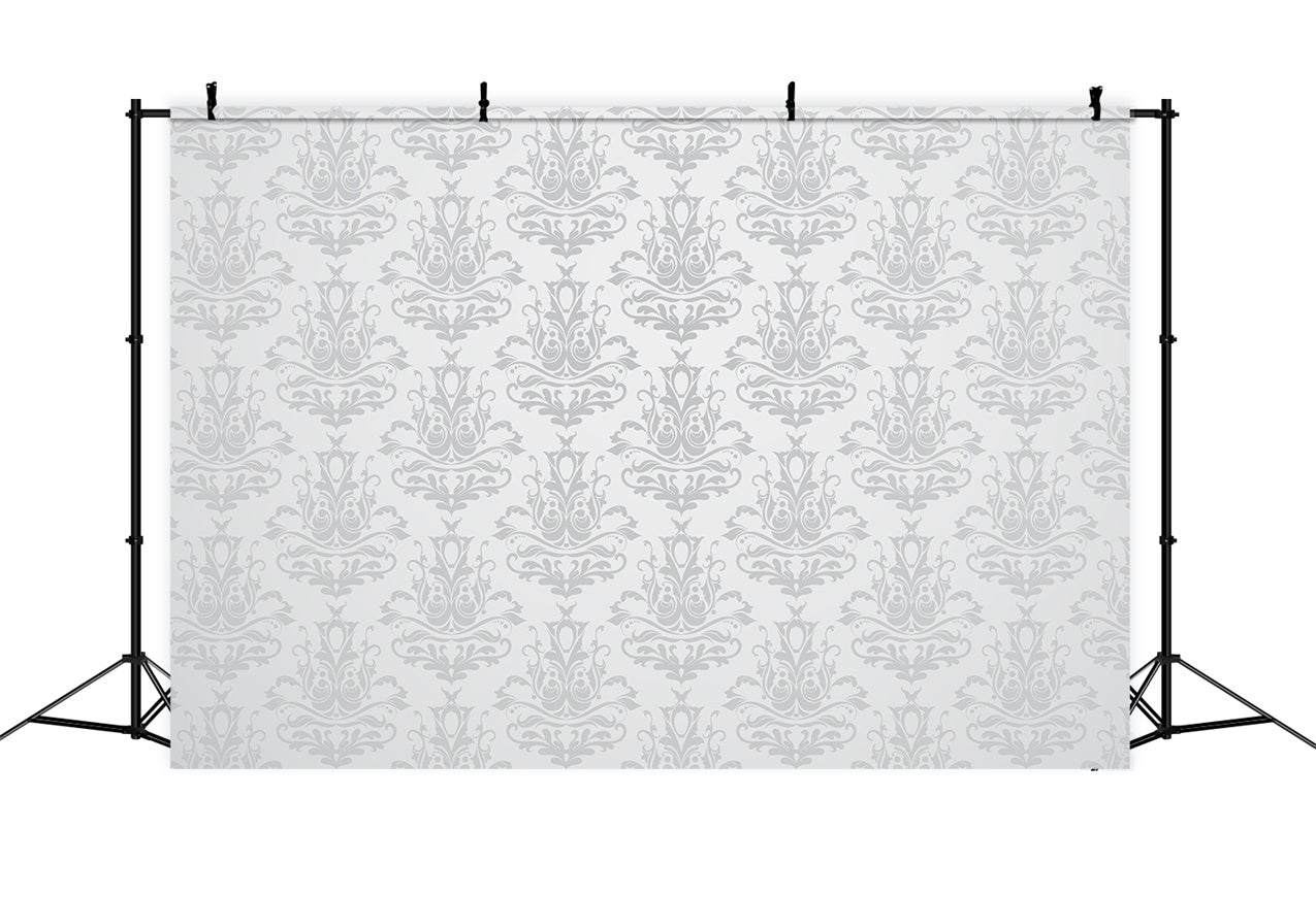 Toile de fond Photographie Damassé Gris Pâle Motif Symétrique BRP12-598