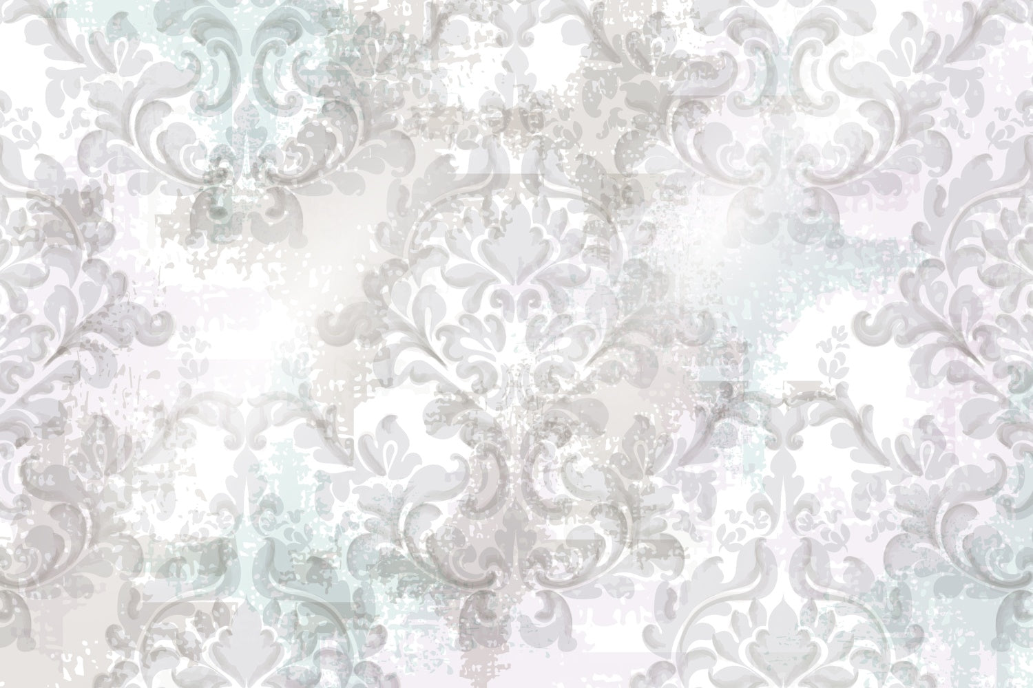 Toile de fond Damassé Abstrait Motif Baroque Pastel BRP12-599