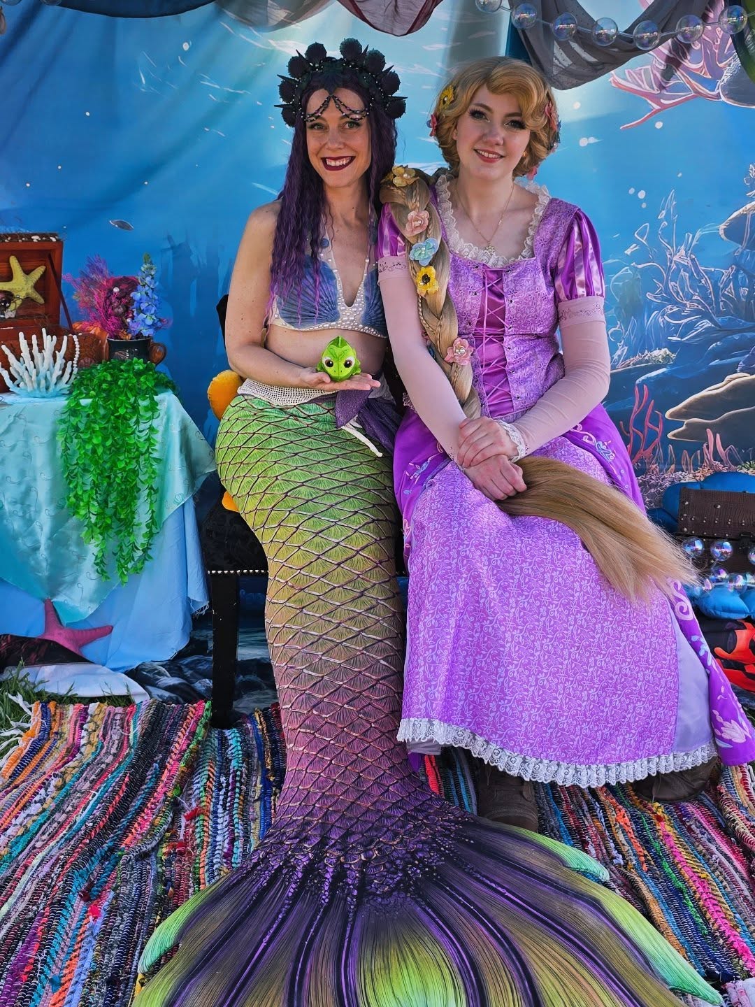 Toile de fond Sirène Beau Paysage Sous-Marin Récif de Corail BRP12-59