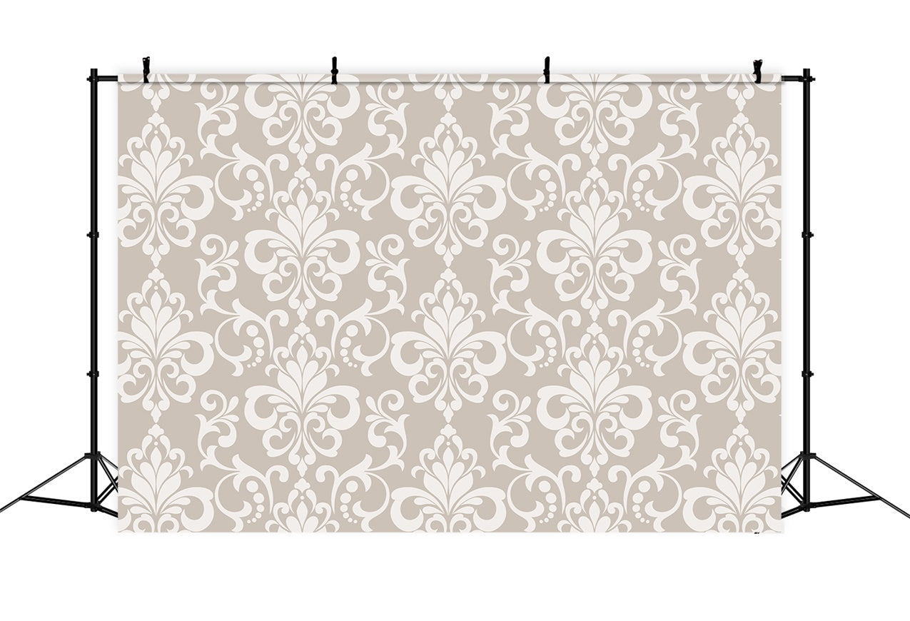 Toile de fond Damassé Beige,Clair Design Symétrique Royal BRP12-601